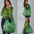 Melbourne Stars Grocery Bag Indigenous Dot Art Superhero Batter Tribal Pattern