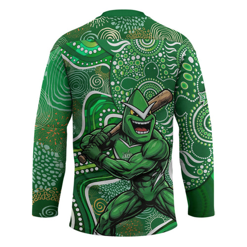 Melbourne Stars Hockey Jersey Indigenous Dot Art Superhero Batter Tribal Pattern