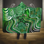 Melbourne Stars Hooded Blanket Indigenous Dot Art Superhero Batter Tribal Pattern