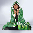 Melbourne Stars Hooded Blanket Indigenous Dot Art Superhero Batter Tribal Pattern