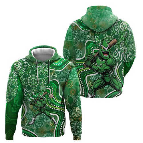 Melbourne Stars Hoodie Indigenous Dot Art Superhero Batter Tribal Pattern