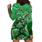 Melbourne Stars Hoodie Dress Indigenous Dot Art Superhero Batter Tribal Pattern