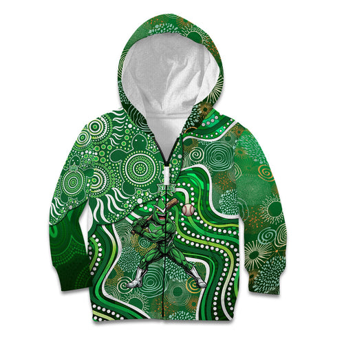 Melbourne Stars Kid Hoodie Indigenous Dot Art Superhero Batter Tribal Pattern