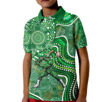 Melbourne Stars Kid Polo Shirt Indigenous Dot Art Superhero Batter Tribal Pattern