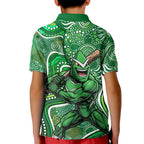 Melbourne Stars Kid Polo Shirt Indigenous Dot Art Superhero Batter Tribal Pattern