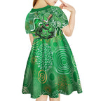 Melbourne Stars Kid Short Sleeve Dress Indigenous Dot Art Superhero Batter Tribal Pattern