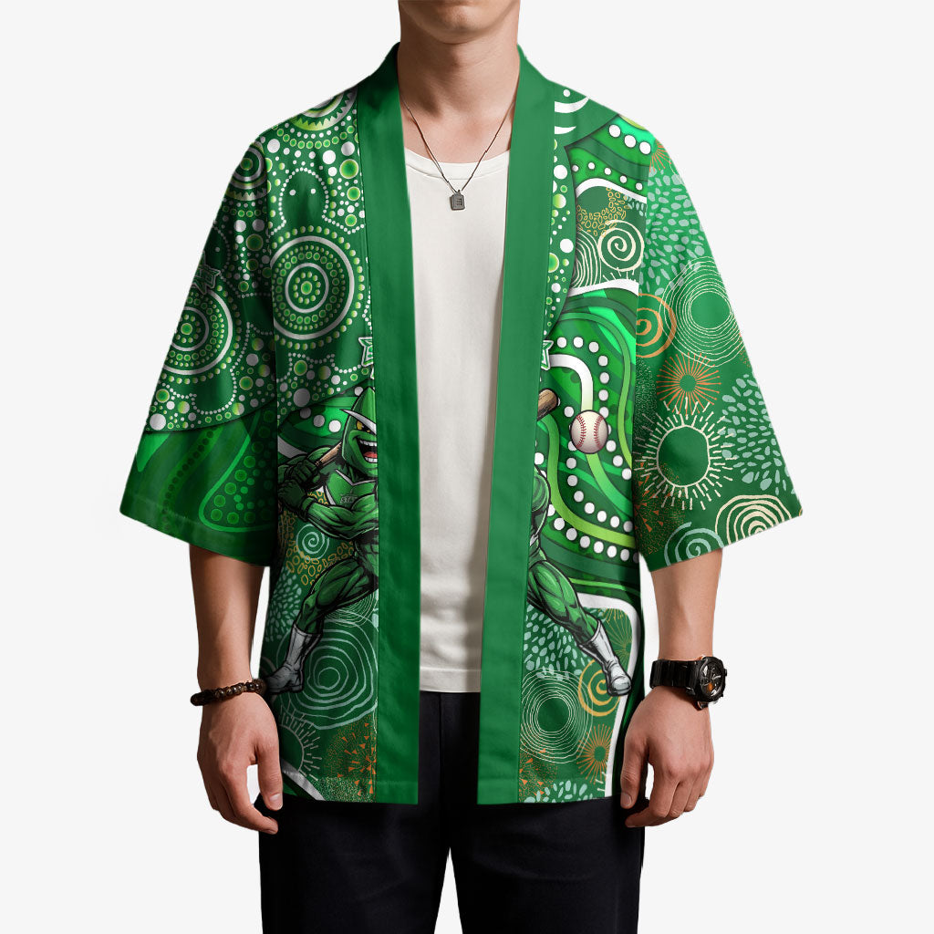 Melbourne Stars Kimono Indigenous Dot Art Superhero Batter Tribal Pattern