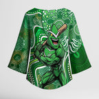 Melbourne Stars Kimono Sleeve Blouse Indigenous Dot Art Superhero Batter Tribal Pattern