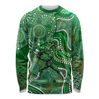 Melbourne Stars Long Sleeve Shirt Indigenous Dot Art Superhero Batter Tribal Pattern