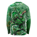 Melbourne Stars Long Sleeve Shirt Indigenous Dot Art Superhero Batter Tribal Pattern