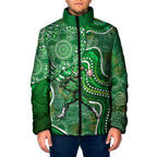 Melbourne Stars Padded Jacket Indigenous Dot Art Superhero Batter Tribal Pattern