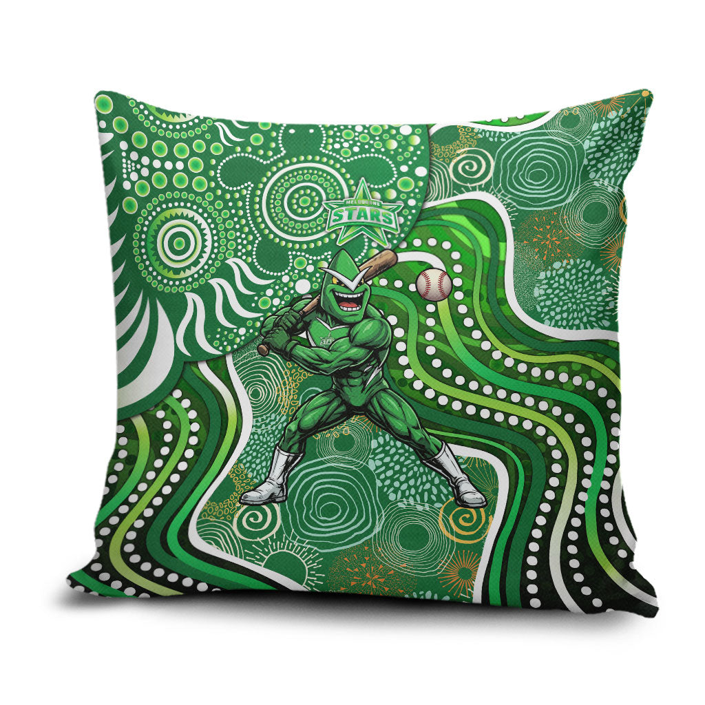 Melbourne Stars Pillow Cover Indigenous Dot Art Superhero Batter Tribal Pattern