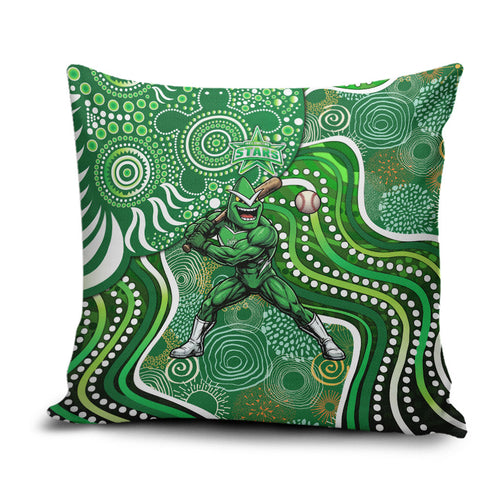 Melbourne Stars Pillow Cover Indigenous Dot Art Superhero Batter Tribal Pattern