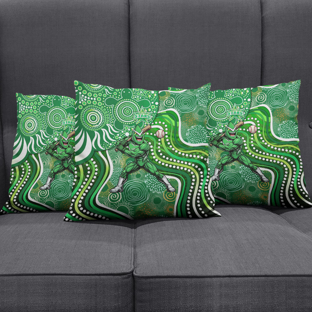 Melbourne Stars Pillow Cover Indigenous Dot Art Superhero Batter Tribal Pattern