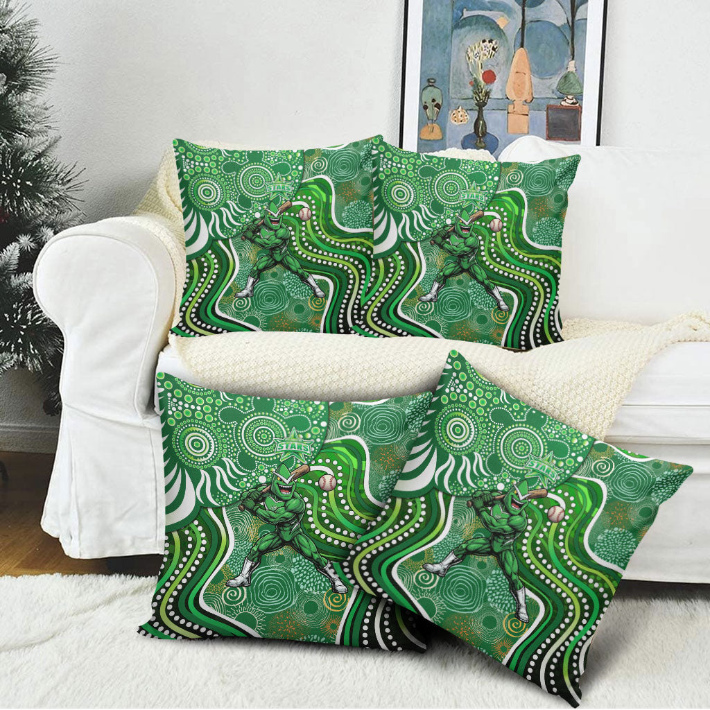 Melbourne Stars Pillow Cover Indigenous Dot Art Superhero Batter Tribal Pattern