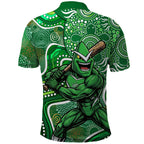 Melbourne Stars Polo Shirt Indigenous Dot Art Superhero Batter Tribal Pattern