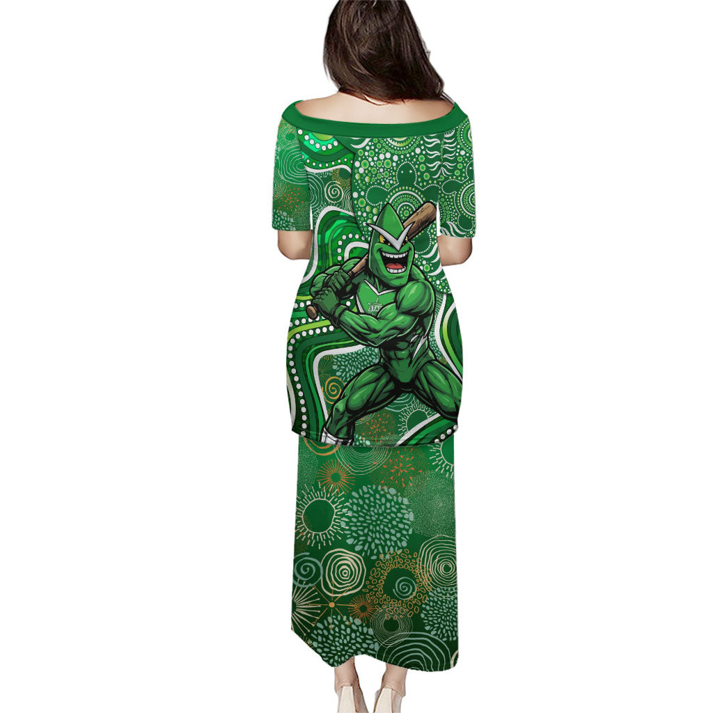 Melbourne Stars Puletasi Indigenous Dot Art Superhero Batter Tribal Pattern