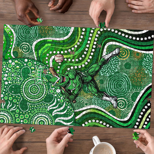 Melbourne Stars Puzzle Indigenous Dot Art Superhero Batter Tribal Pattern