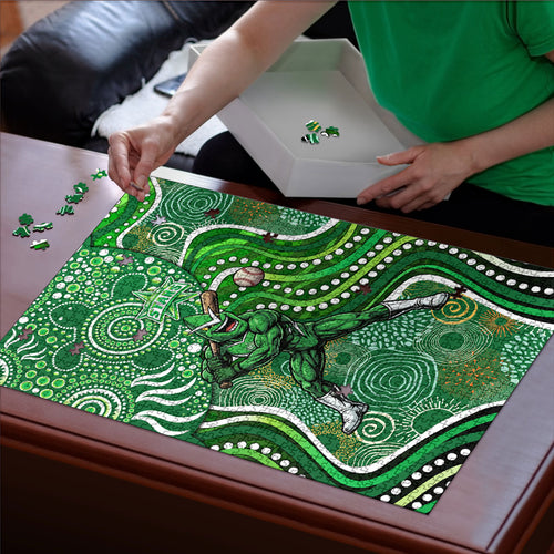 Melbourne Stars Puzzle Indigenous Dot Art Superhero Batter Tribal Pattern