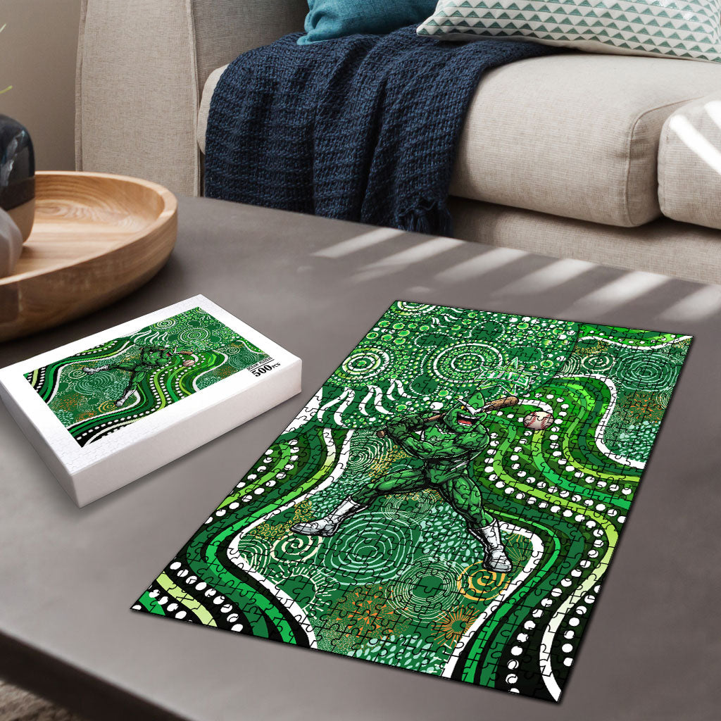 Melbourne Stars Puzzle Indigenous Dot Art Superhero Batter Tribal Pattern