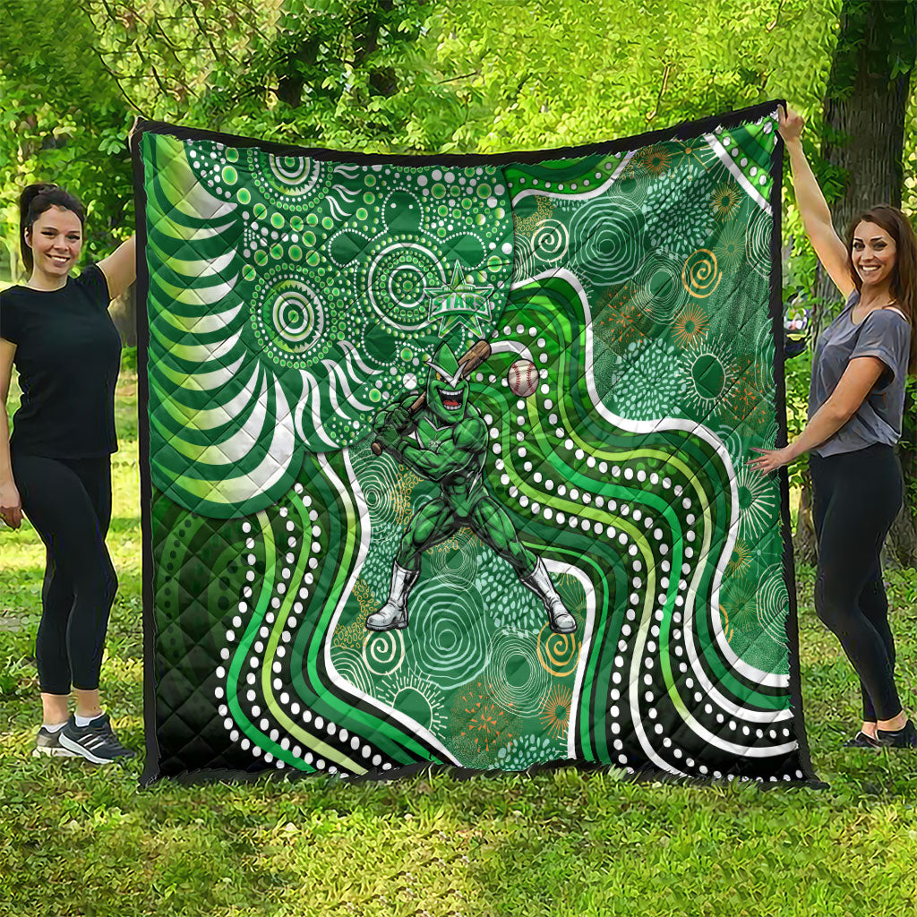 Melbourne Stars Quilt Indigenous Dot Art Superhero Batter Tribal Pattern