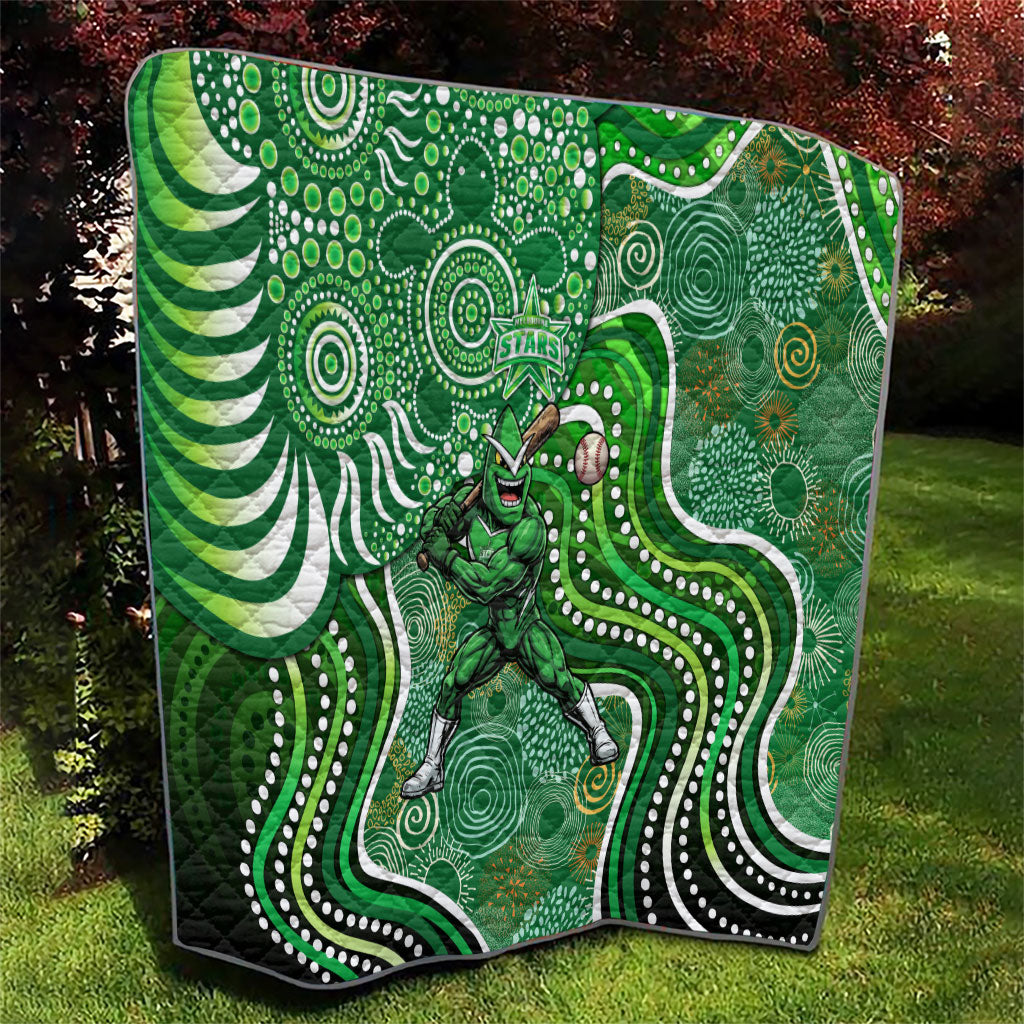 Melbourne Stars Quilt Indigenous Dot Art Superhero Batter Tribal Pattern