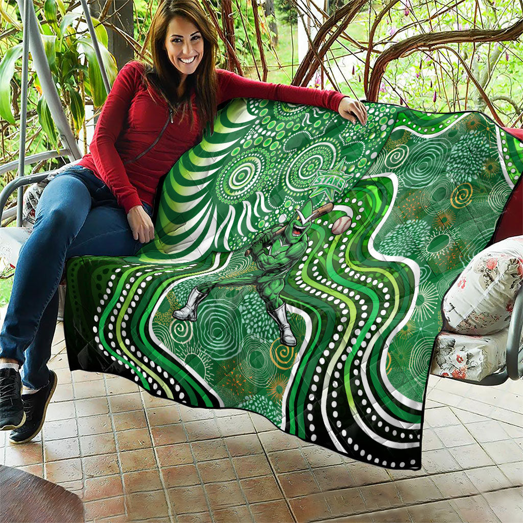 Melbourne Stars Quilt Indigenous Dot Art Superhero Batter Tribal Pattern