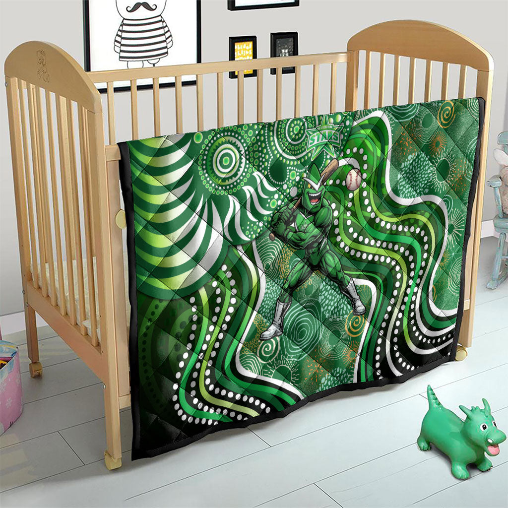 Melbourne Stars Quilt Indigenous Dot Art Superhero Batter Tribal Pattern