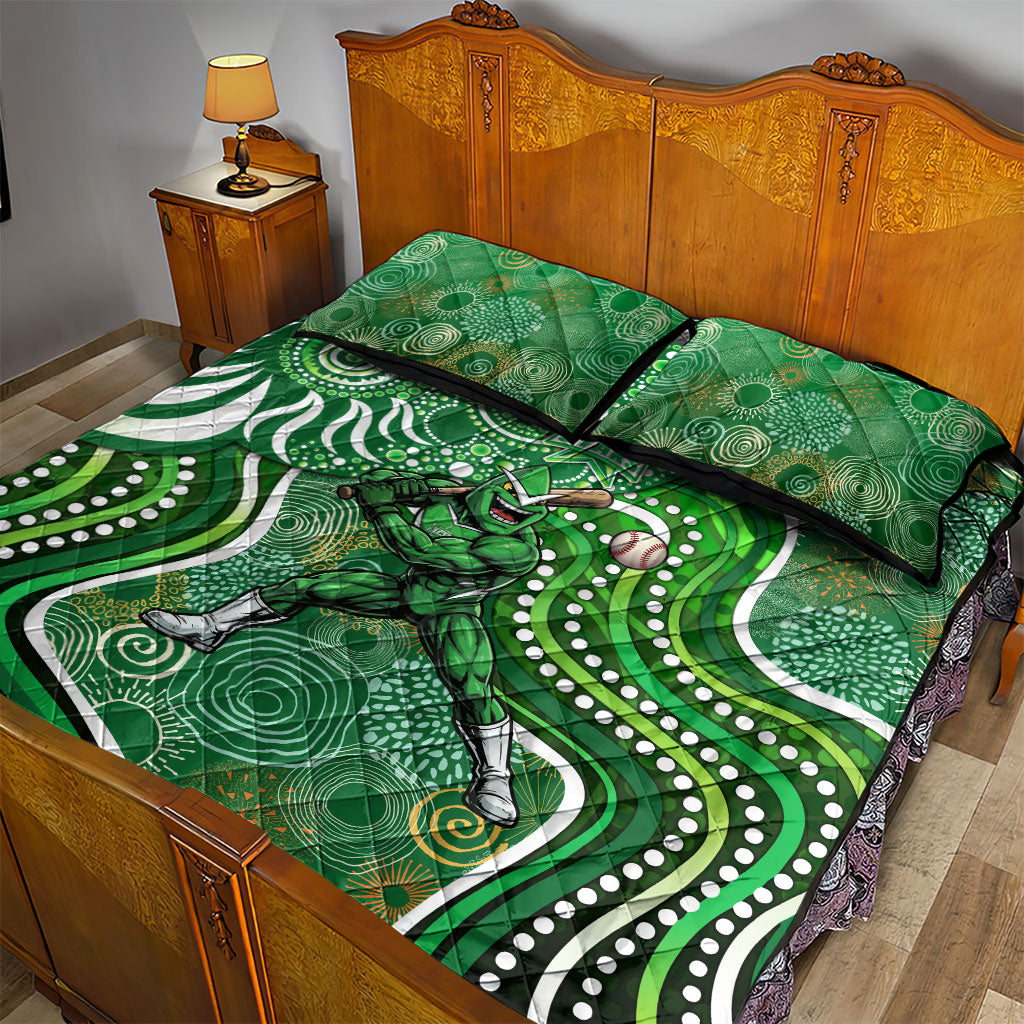 Melbourne Stars Quilt Bed Set Indigenous Dot Art Superhero Batter Tribal Pattern