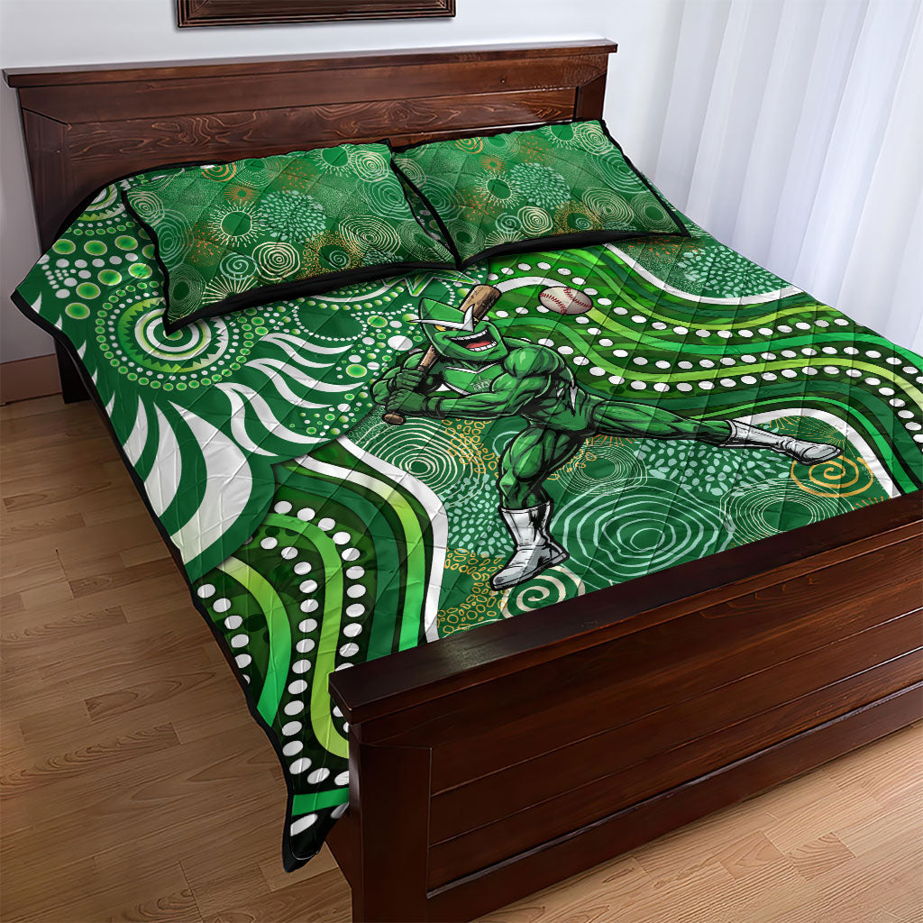 Melbourne Stars Quilt Bed Set Indigenous Dot Art Superhero Batter Tribal Pattern