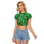 Melbourne Stars Raglan Cropped T Shirt Indigenous Dot Art Superhero Batter Tribal Pattern