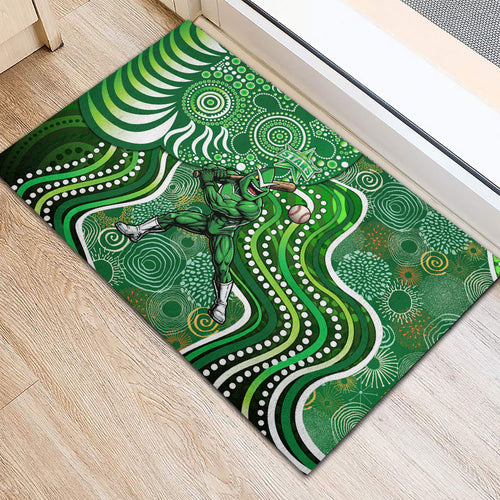 Melbourne Stars Rubber Doormat Indigenous Dot Art Superhero Batter Tribal Pattern