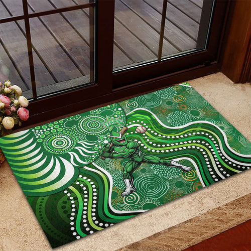 Melbourne Stars Rubber Doormat Indigenous Dot Art Superhero Batter Tribal Pattern