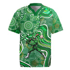 Melbourne Stars Rugby Jersey Indigenous Dot Art Superhero Batter Tribal Pattern