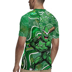 Melbourne Stars Rugby Jersey Indigenous Dot Art Superhero Batter Tribal Pattern