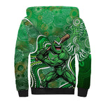 Melbourne Stars Sherpa Hoodie Indigenous Dot Art Superhero Batter Tribal Pattern