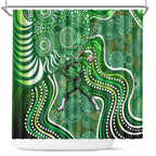 Melbourne Stars Shower Curtain Indigenous Dot Art Superhero Batter Tribal Pattern