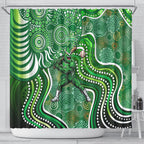 Melbourne Stars Shower Curtain Indigenous Dot Art Superhero Batter Tribal Pattern