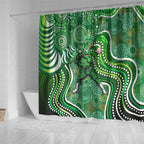 Melbourne Stars Shower Curtain Indigenous Dot Art Superhero Batter Tribal Pattern