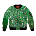Melbourne Stars Sleeve Zip Bomber Jacket Indigenous Dot Art Superhero Batter Tribal Pattern