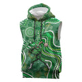 Melbourne Stars Sleeveless Hoodie Indigenous Dot Art Superhero Batter Tribal Pattern