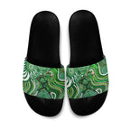 Melbourne Stars Slide Sandals Indigenous Dot Art Superhero Batter Tribal Pattern