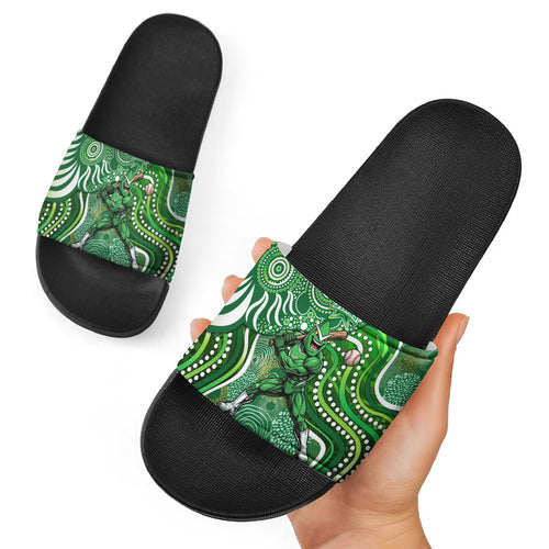 Melbourne Stars Slide Sandals Indigenous Dot Art Superhero Batter Tribal Pattern