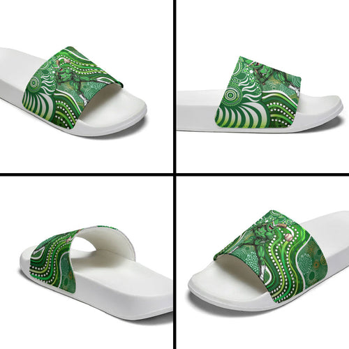 Melbourne Stars Slide Sandals Indigenous Dot Art Superhero Batter Tribal Pattern