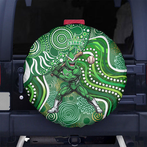 Melbourne Stars Spare Tire Cover Indigenous Dot Art Superhero Batter Tribal Pattern