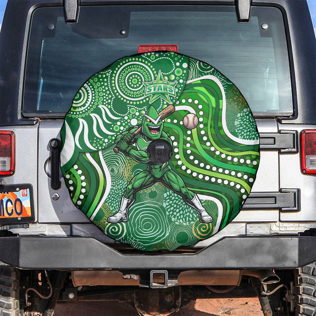 Melbourne Stars Spare Tire Cover Indigenous Dot Art Superhero Batter Tribal Pattern