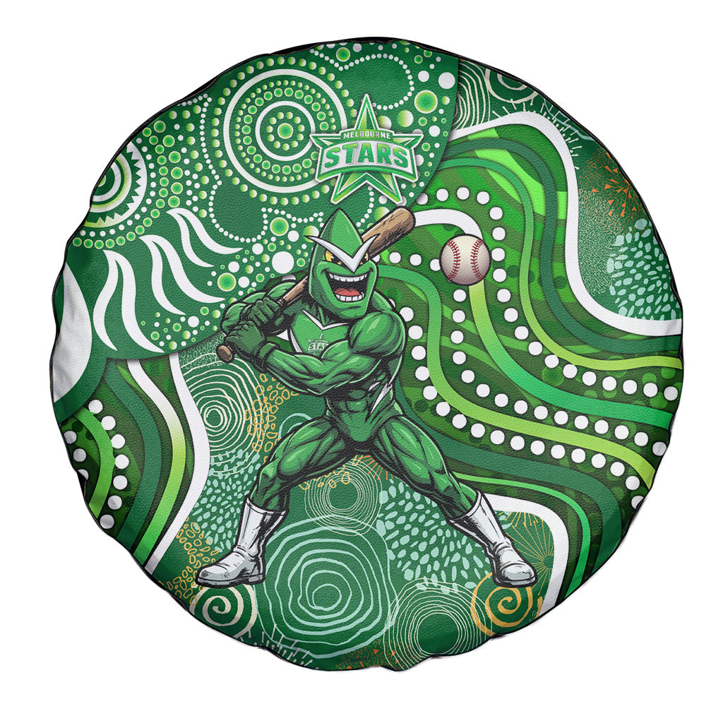 Melbourne Stars Spare Tire Cover Indigenous Dot Art Superhero Batter Tribal Pattern