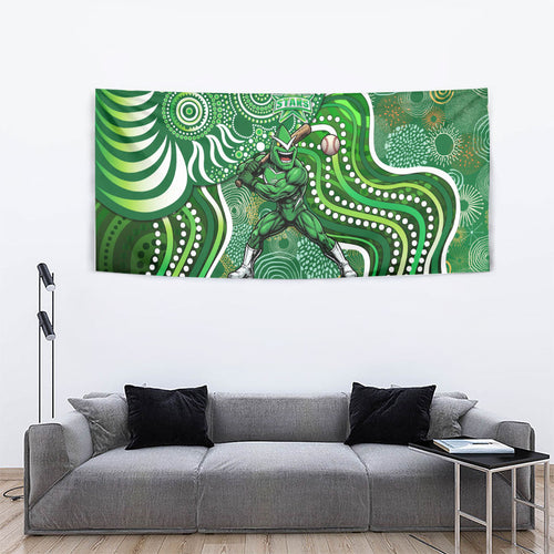 Melbourne Stars Tapestry Indigenous Dot Art Superhero Batter Tribal Pattern