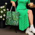 Melbourne Stars Tote Bag Indigenous Dot Art Superhero Batter Tribal Pattern