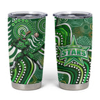 Melbourne Stars Tumbler Cup Indigenous Dot Art Superhero Batter Tribal Pattern